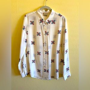 Silk Tunic Blouse by Baldwin. Size Medium